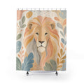Pastel Safari Animal Portrait Shower Curtain