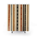 Black Rust Moon Diamond Stripe Shower Curtain