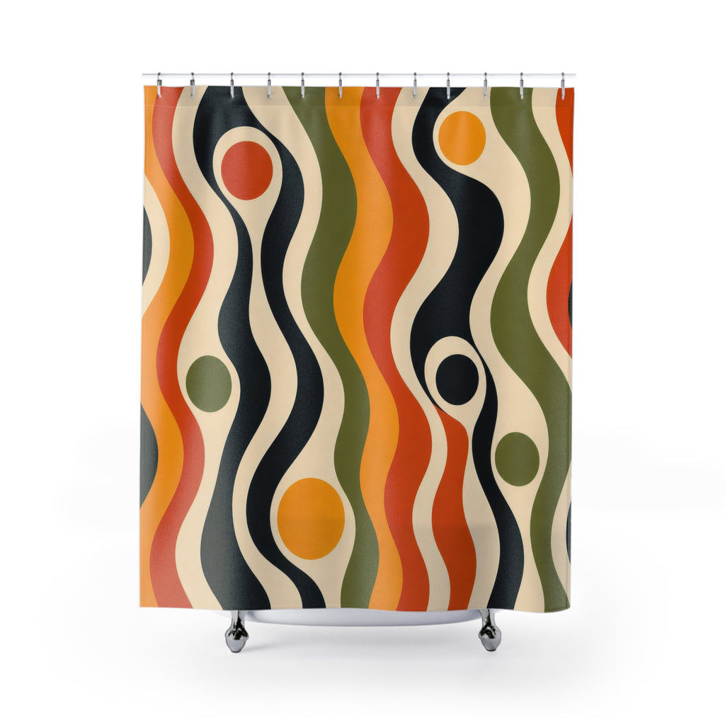 Retro 60s Mid Century Shower Curtain