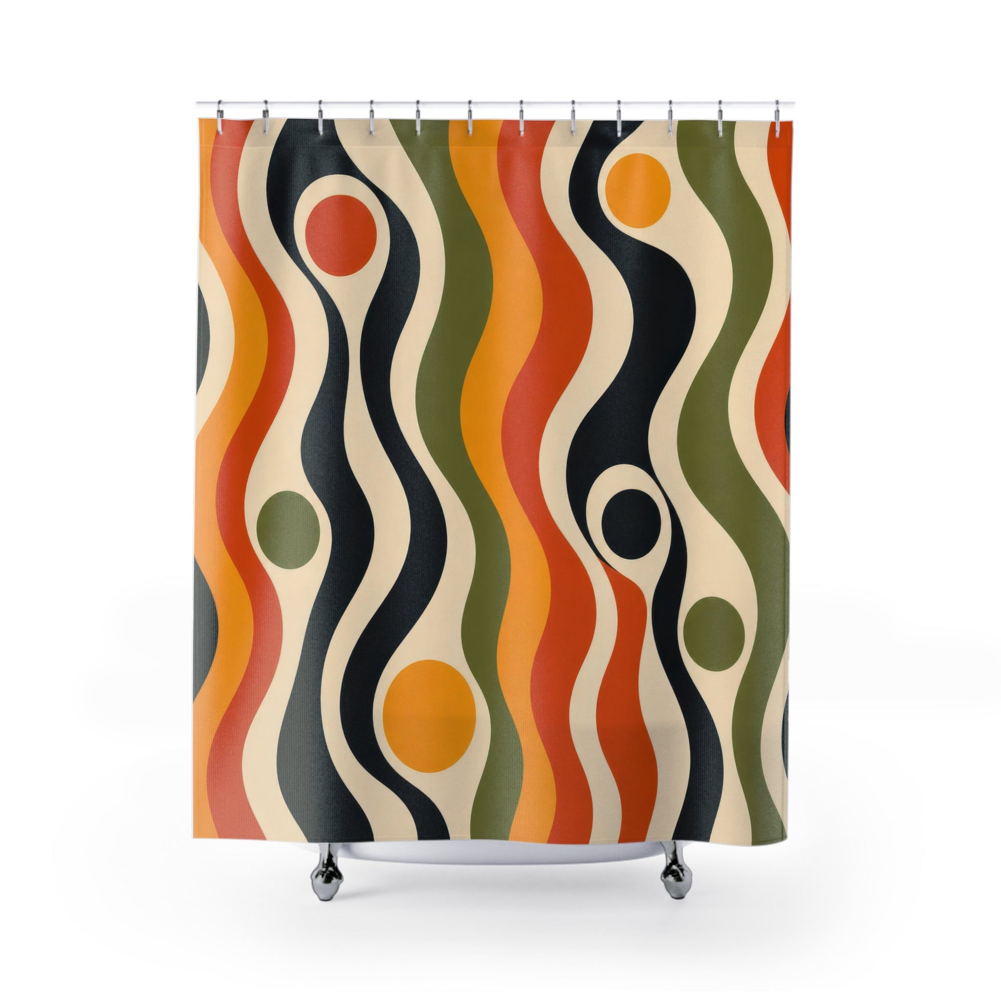 Retro 60s Mid Century Shower Curtain