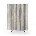 Grey Stone Stripe Shower Curtain