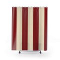 Red and White Striped Shower Curtain: Luxury Cabana Stripe