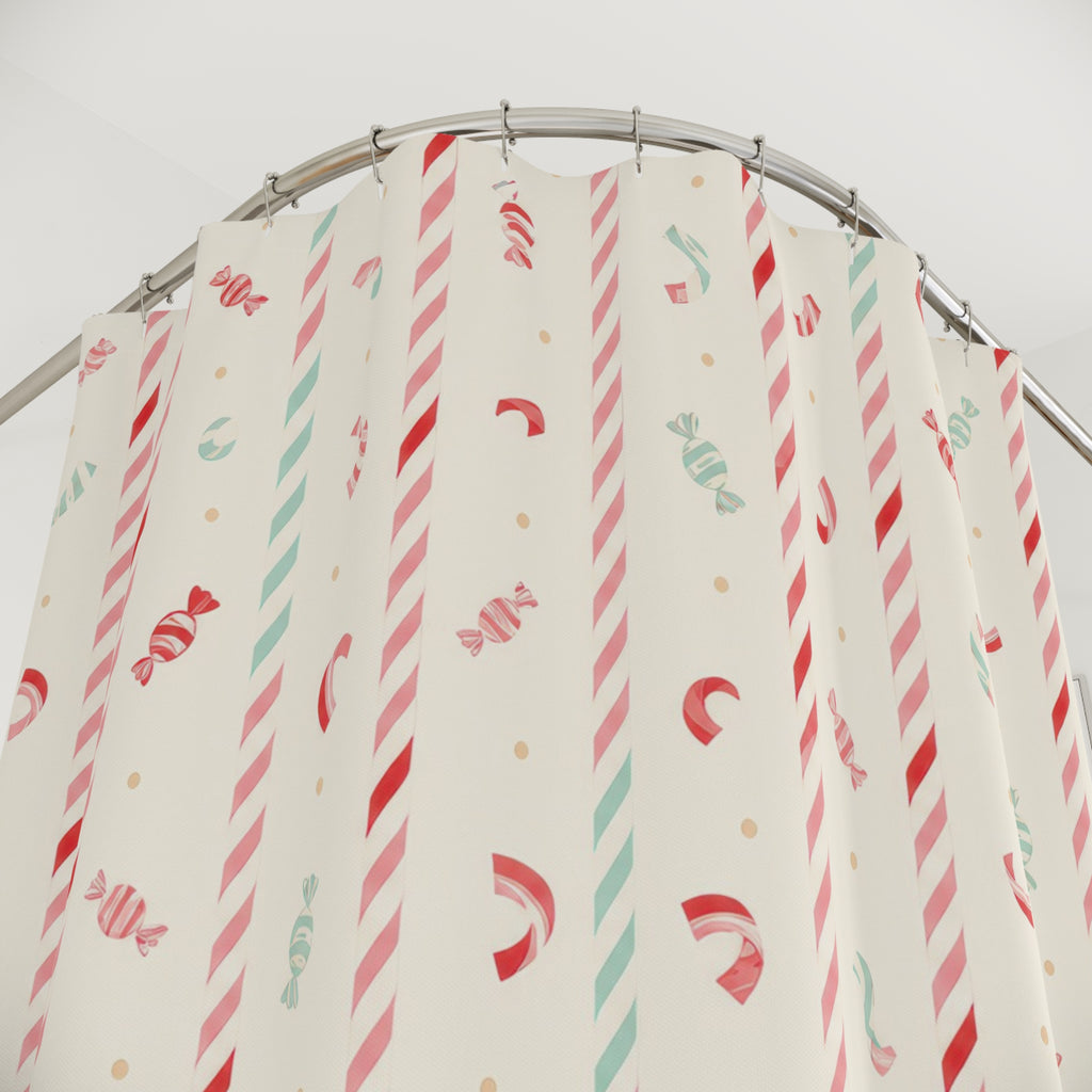 Candy Stripe Striped Shower Curtain