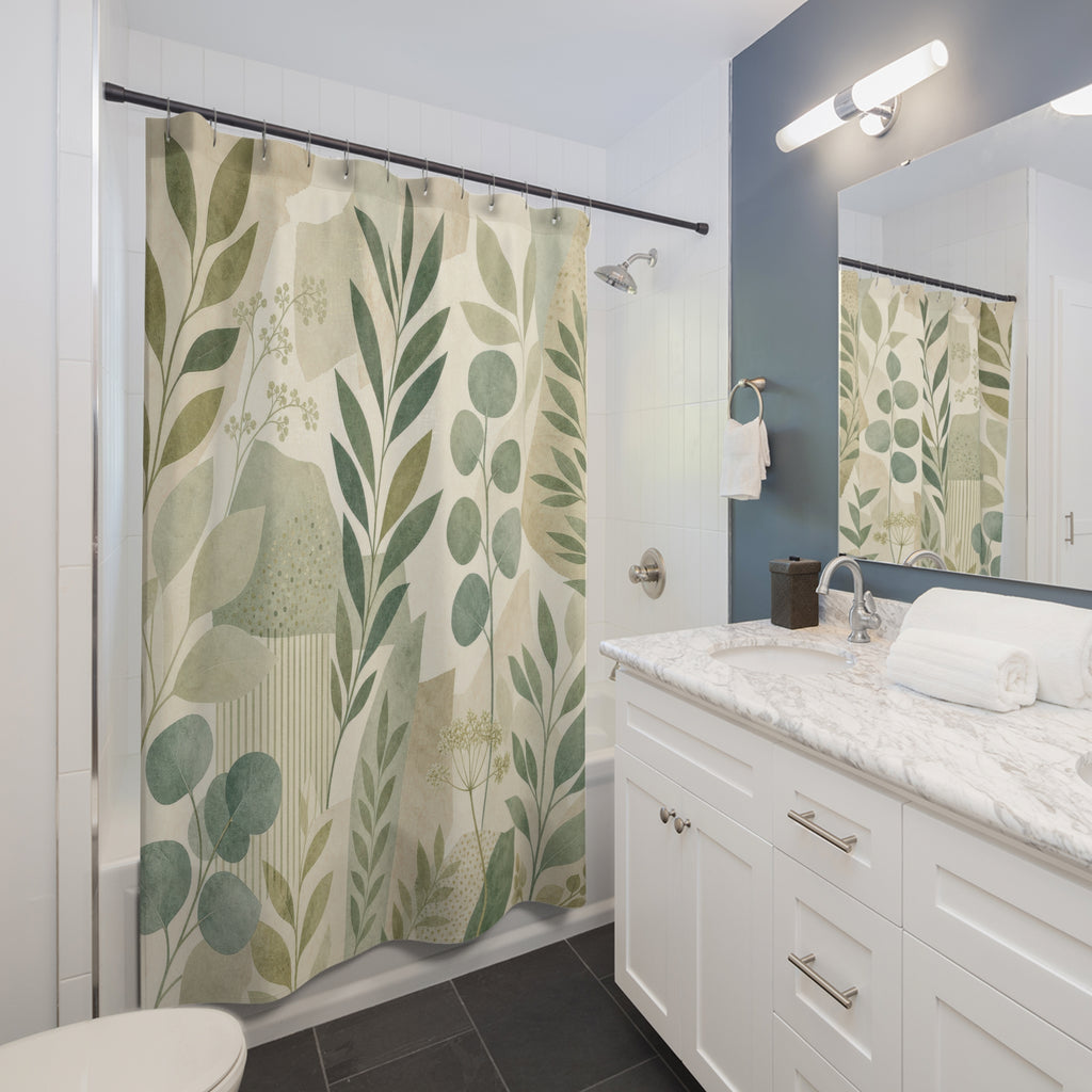 Layered Garden Collage Shower Curtain