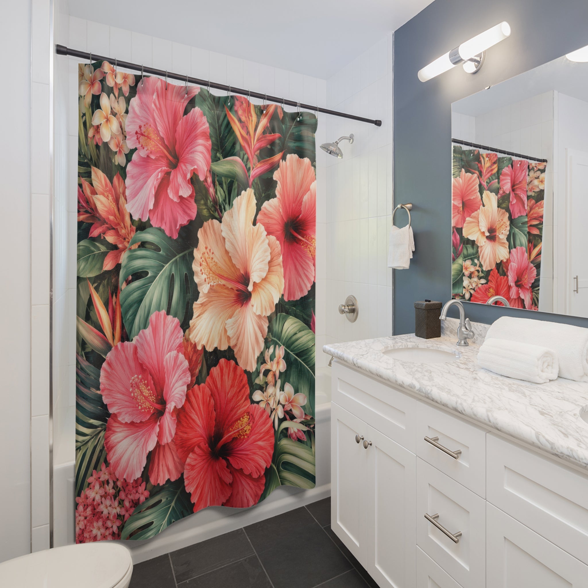 Hibiscus Shower Curtain: Tropical Flower