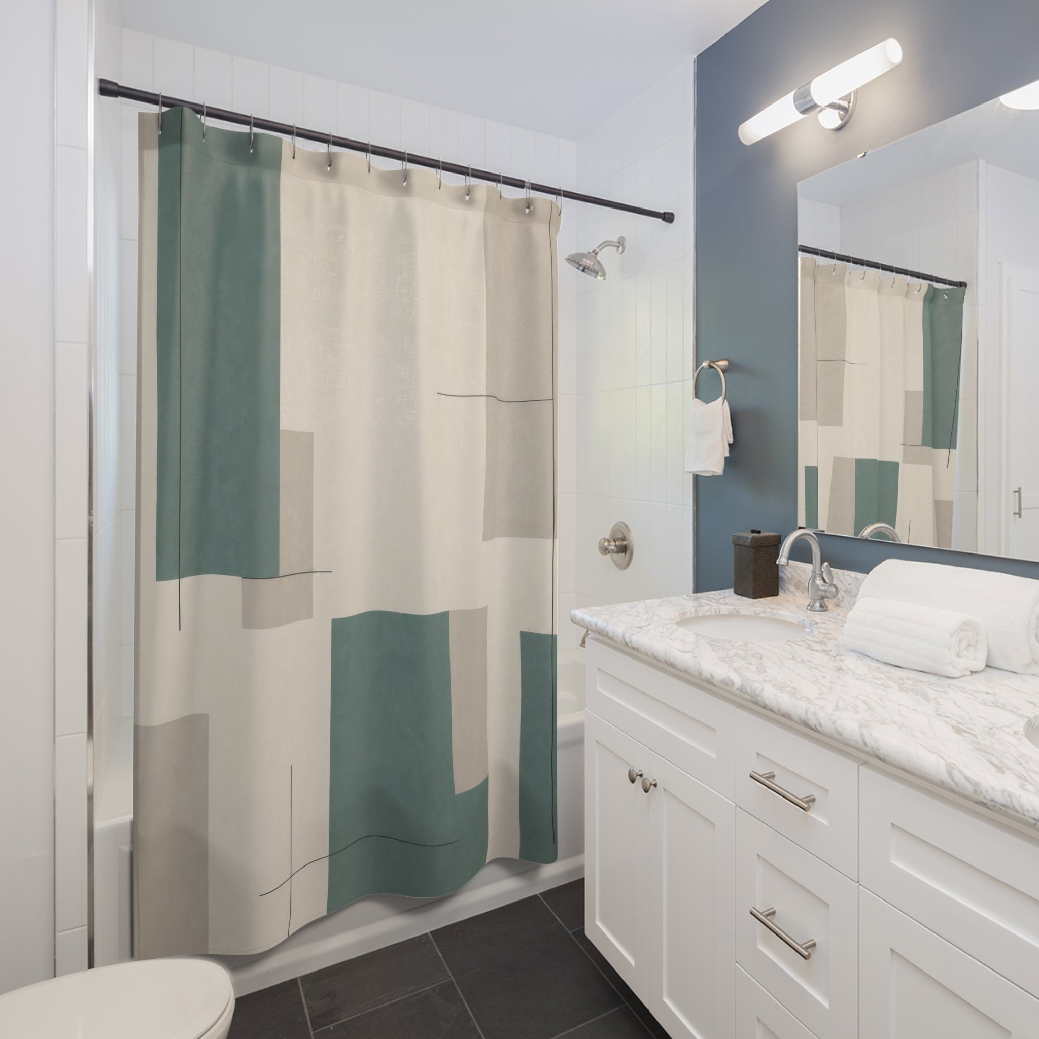 Teal Green Shower Curtain