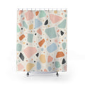 Terrazzo Stone Retro Modern Pastel Shower Curtain