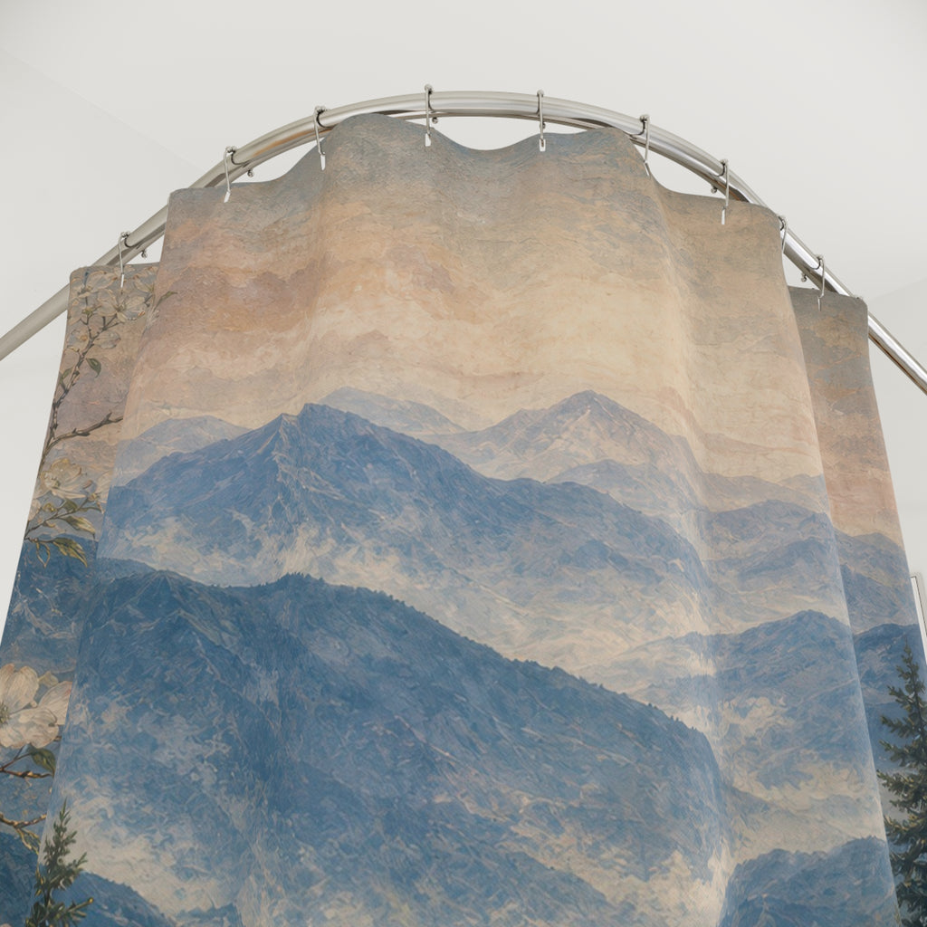 Fresco Dogwood Blue Mountains Shower Curtain