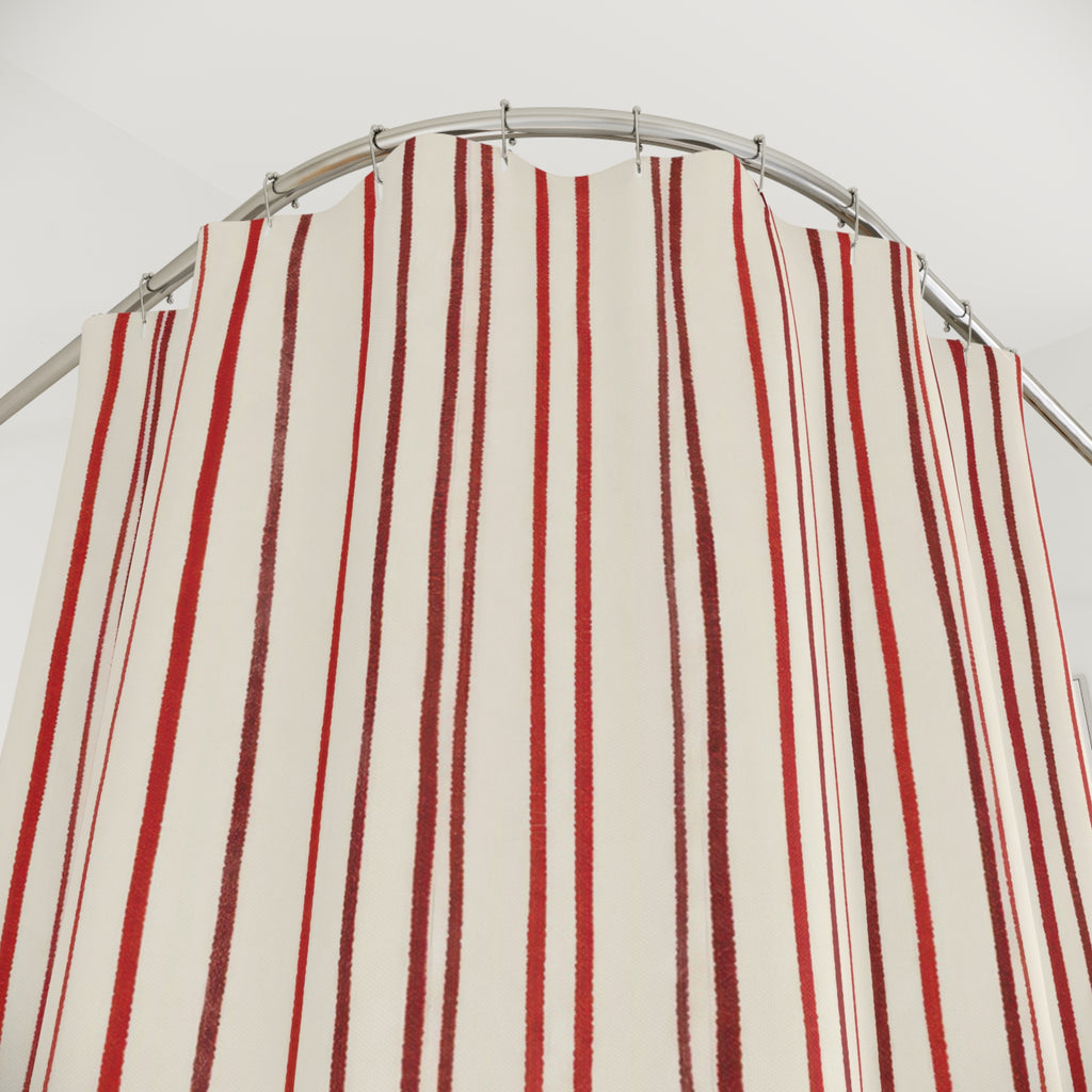 Skinny Red Line Shower Curtain
