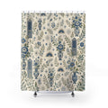 Colonial White Blue Floral Shower Curtain