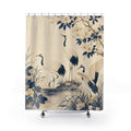 Sapphire Crane Garden Shower Curtain