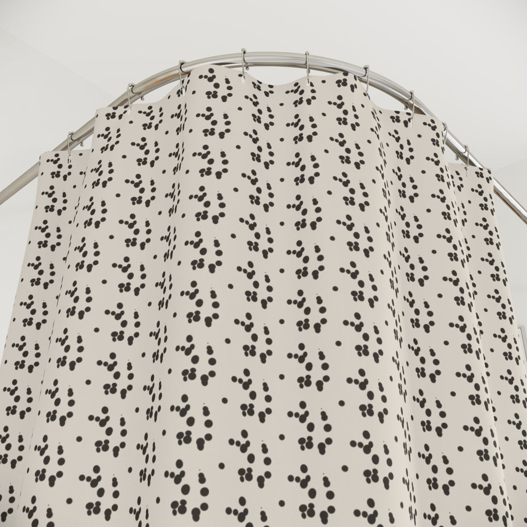 Hand Drawn Polka Dot Shower Curtain