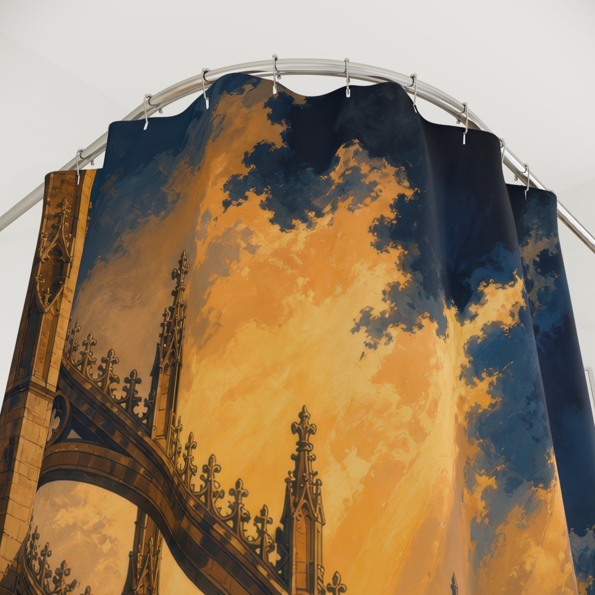 Gothic Flying Buttress Shower Curtain