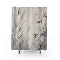 Gray Meadow Grass Shower Curtain