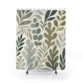 Sage Cutout Leaf Shower Curtain