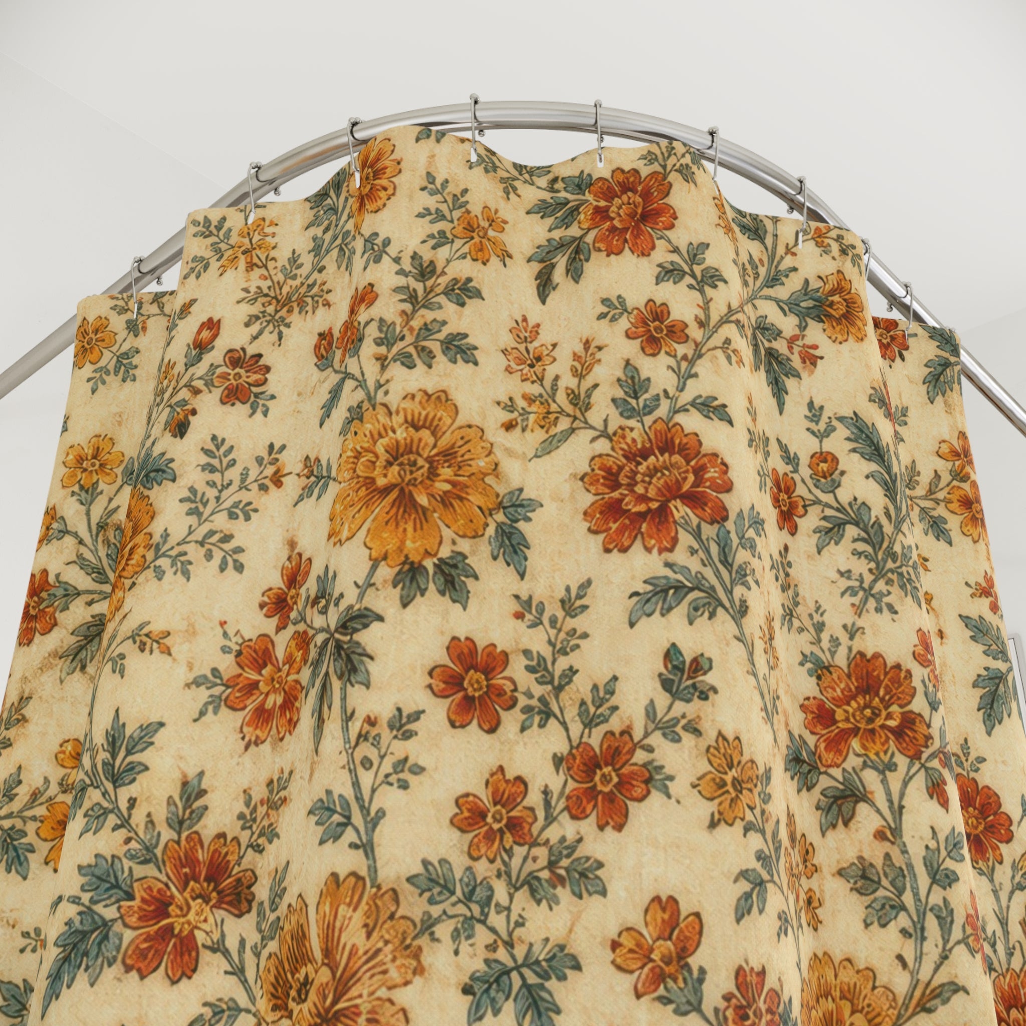 Vintage Ditsy Flower Shower Curtain