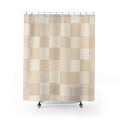 Ivory Cream Checkerboard Shower Curtain