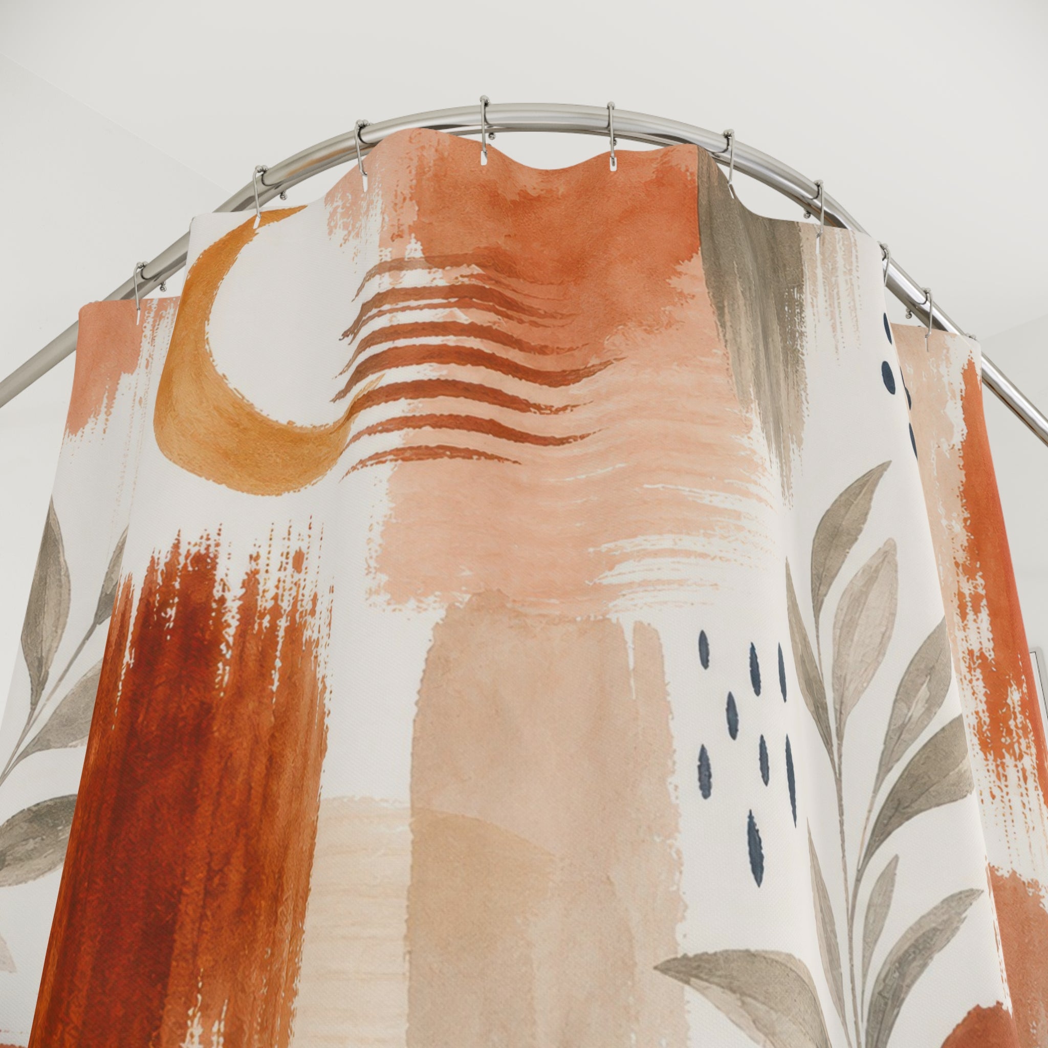 Burnt Orange Terracotta Shower Curtain: Burnt Orange Shower Cu
