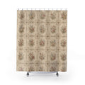 Vintage Floral Tile Shower Curtain