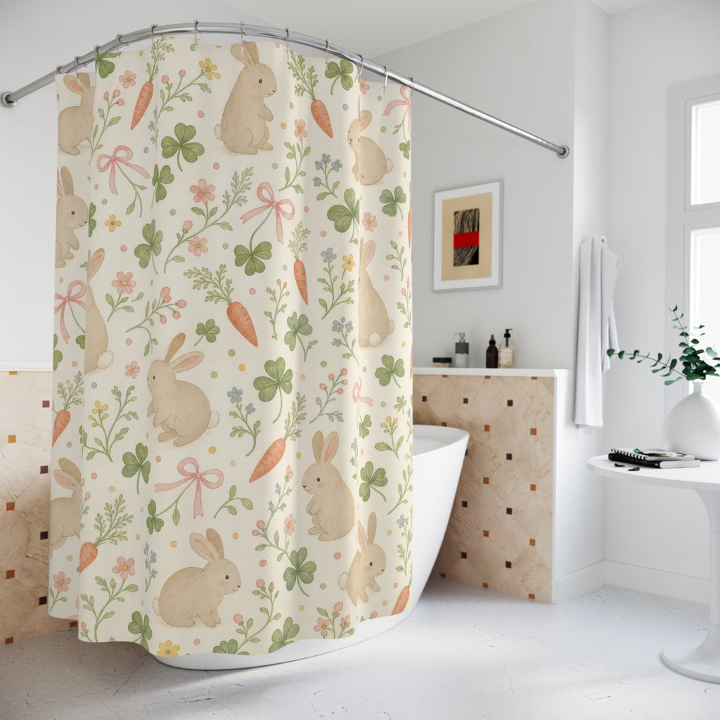 Bunny Meadow Cute Shower Curtain