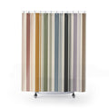 Thin Multicolor Vertical Stripe Shower Curtain