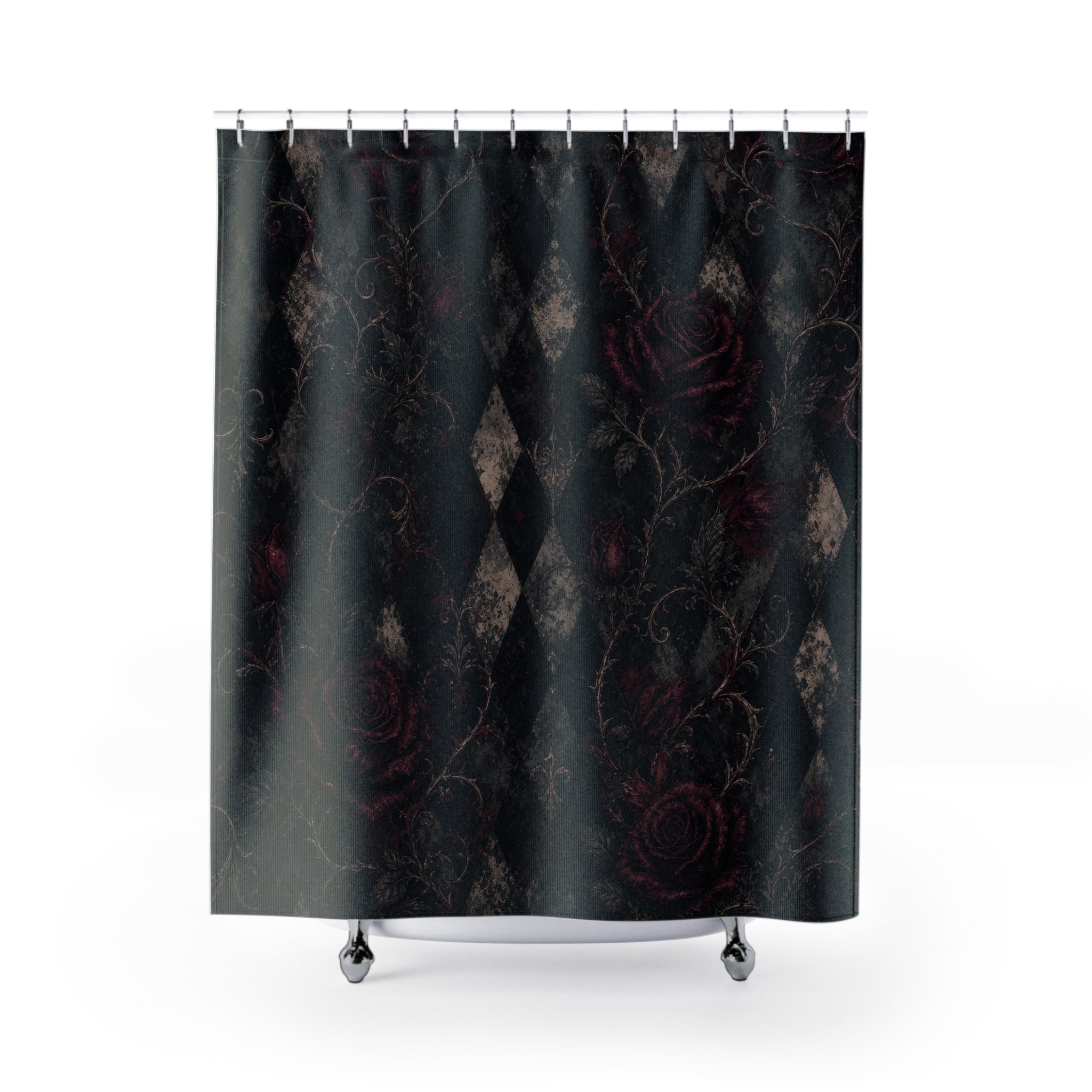 Gothic Harlequin Diamond Shower Curtain