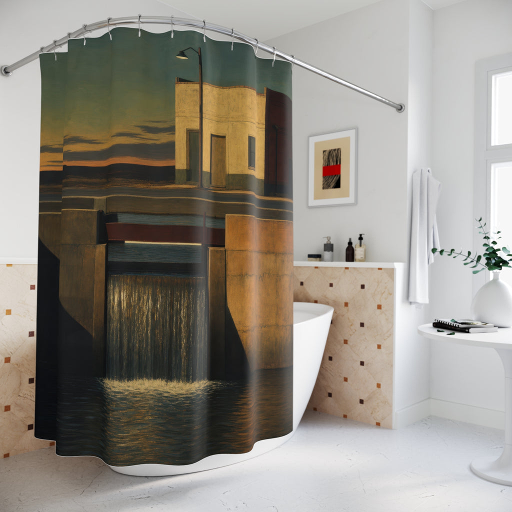 Architectural Falls Print Shower Curtain