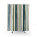 Watercolor Vertical Stripe Shower Curtain