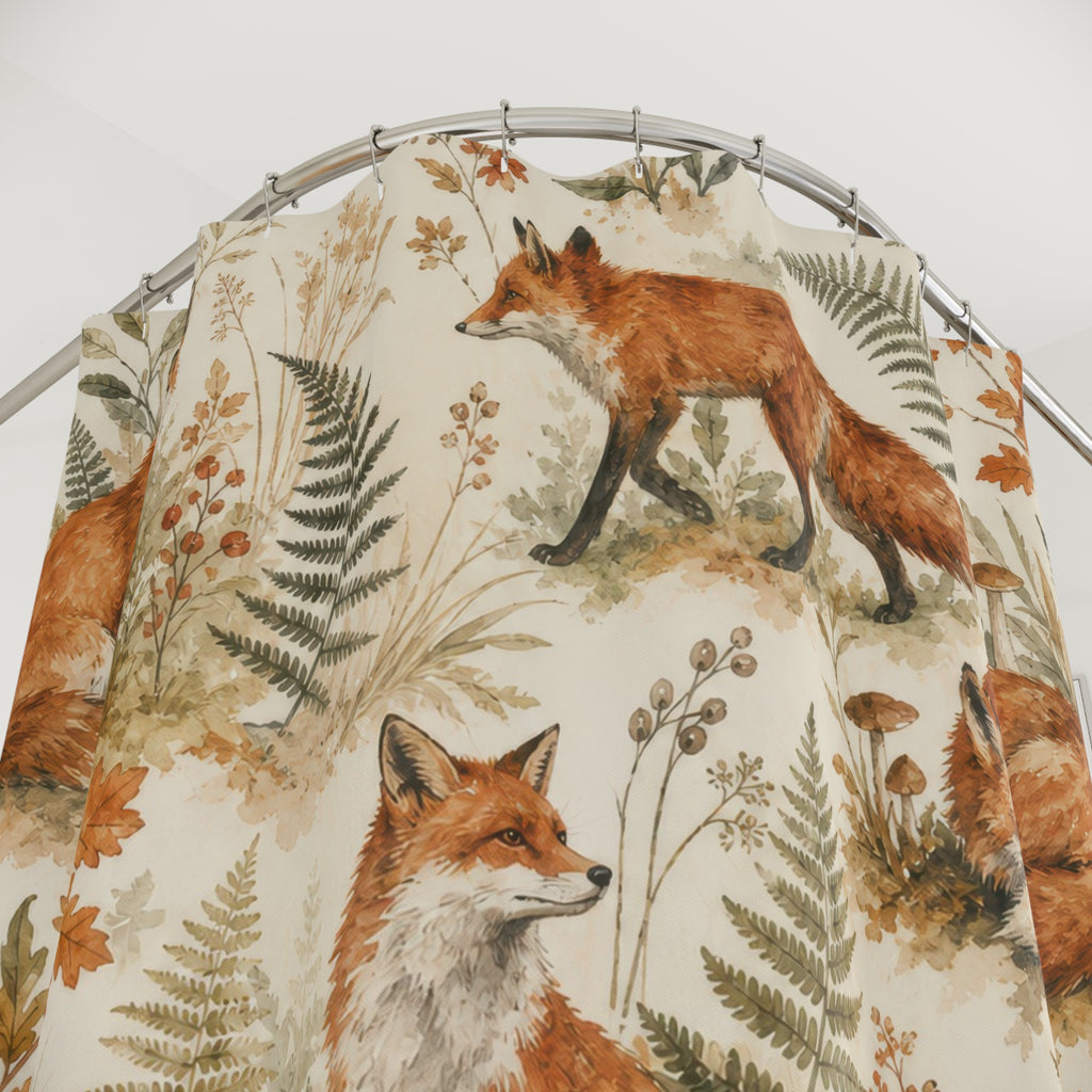 Painterly Fox Shower Curtain