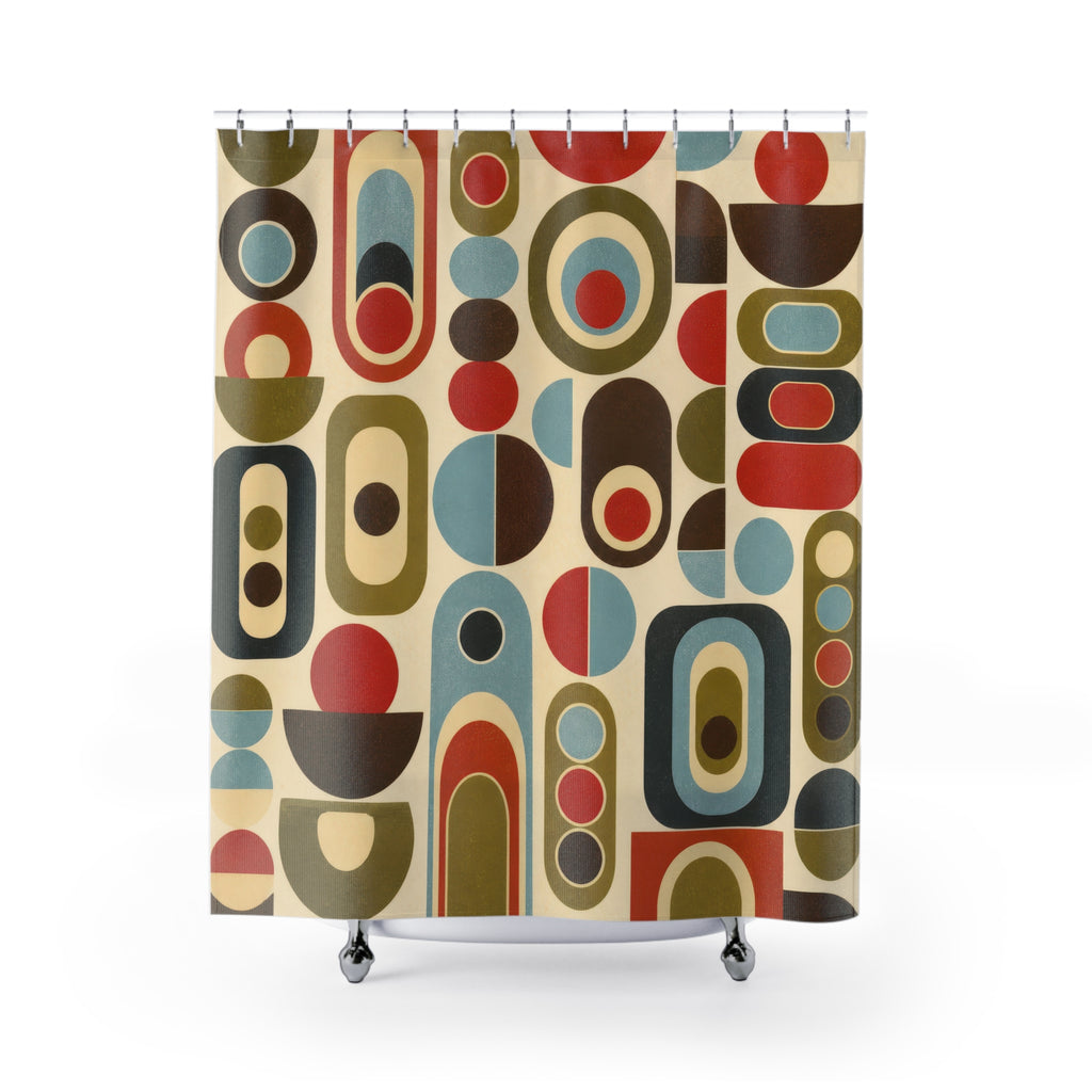 Mod Circle Geometric Shower Curtain