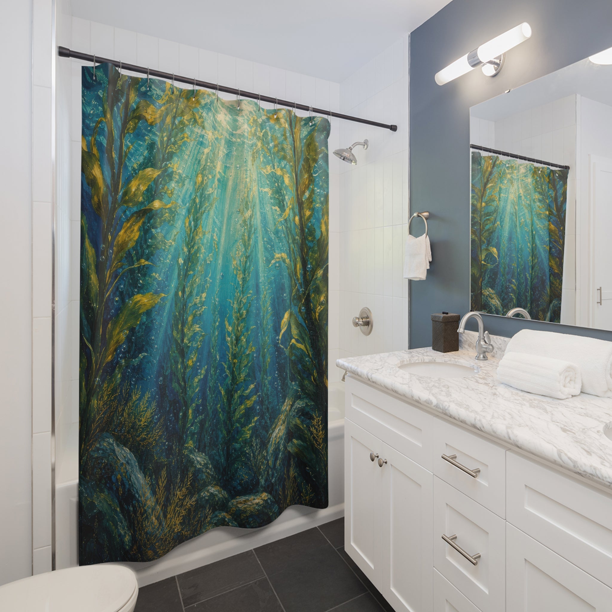 Acrylic Kelp Forest Shower Curtain