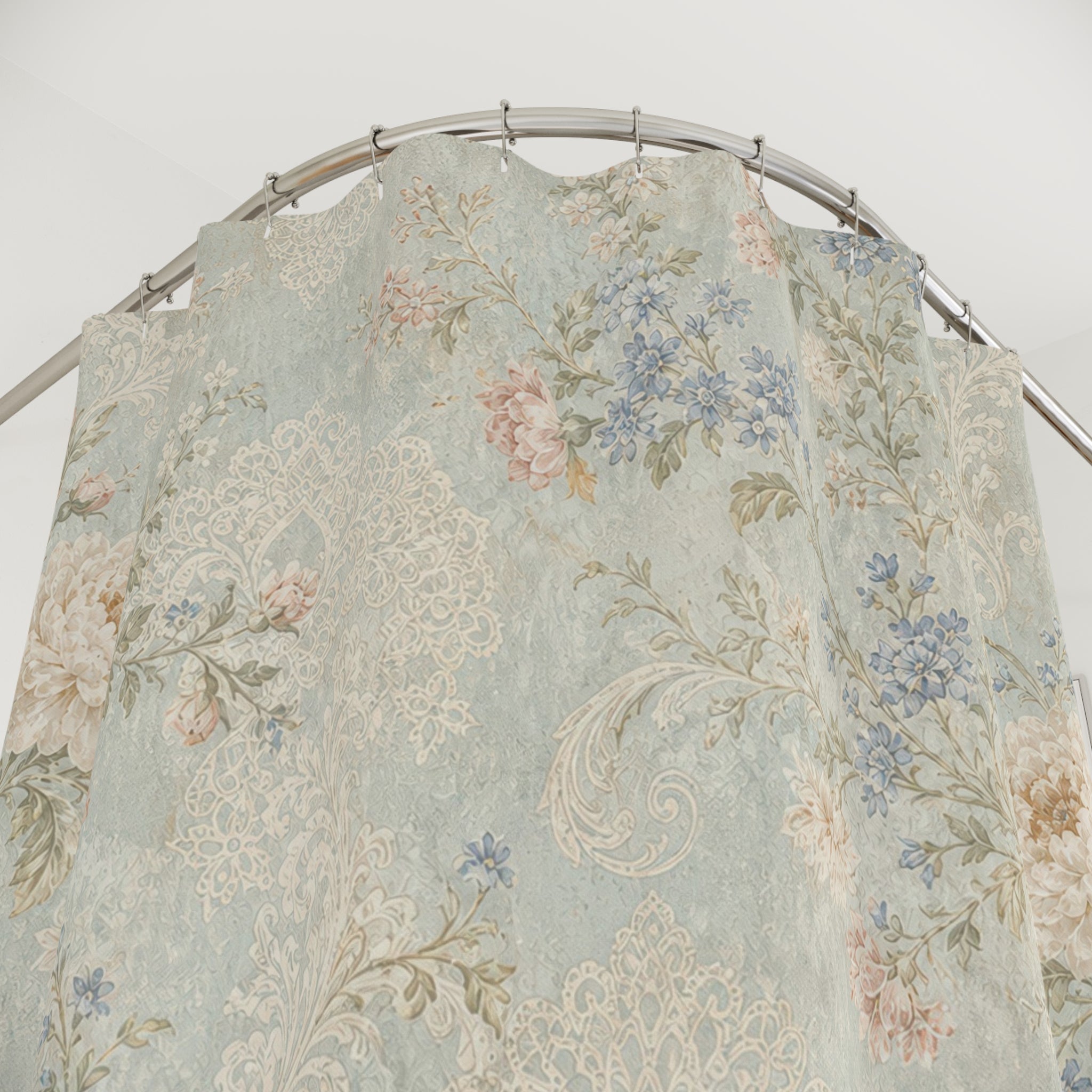 Pale Distressed Rose Shower Curtain