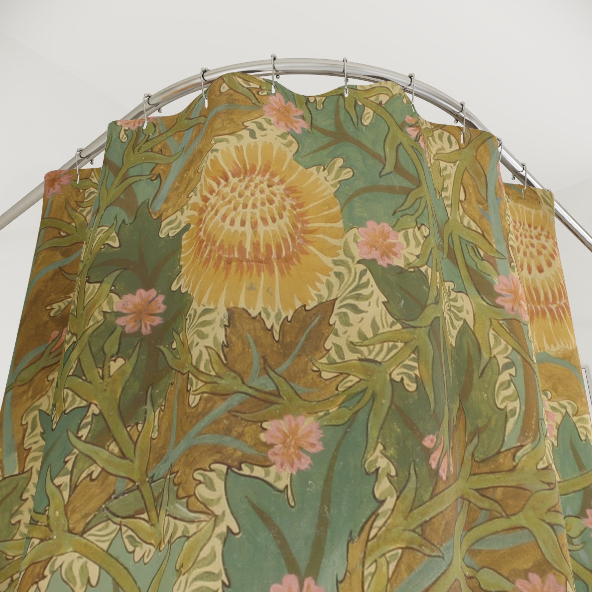 Art Nouveau Chrysanthemum Shower Curtain