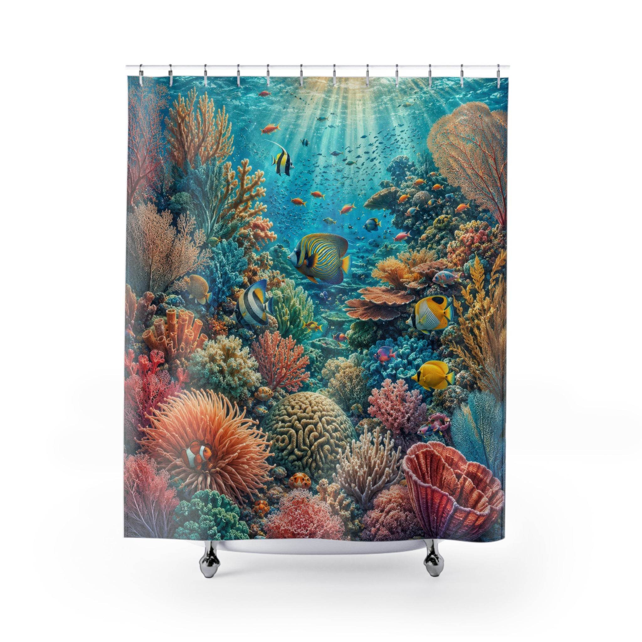 Coral Reef Shower Curtain: Tropical Fish