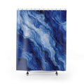 Blue Agate Marble Shower Curtain
