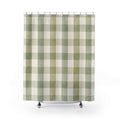 Sage Cream Check Shower Curtain