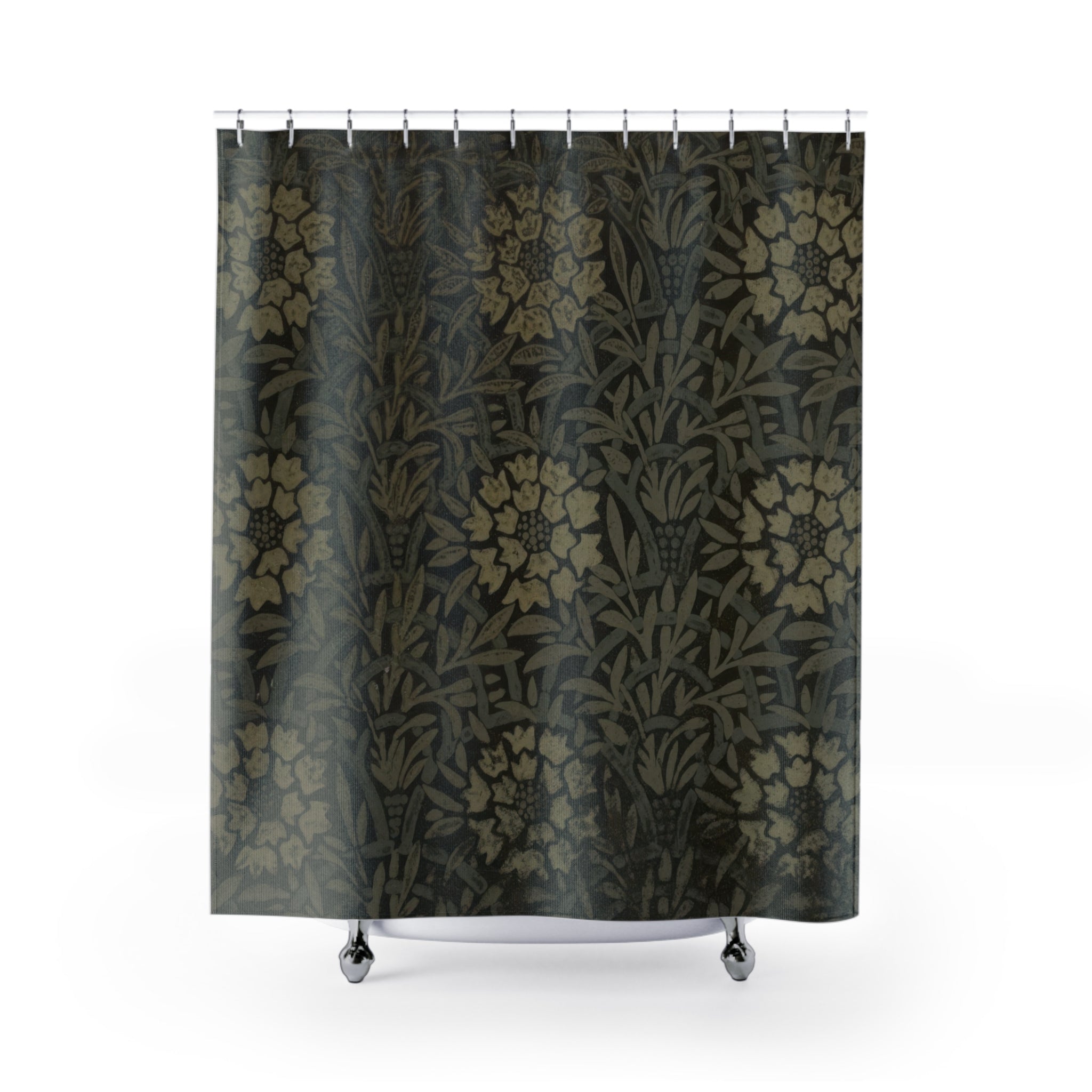 Morris Marigold Shower Curtain – 1875 Olive Green
