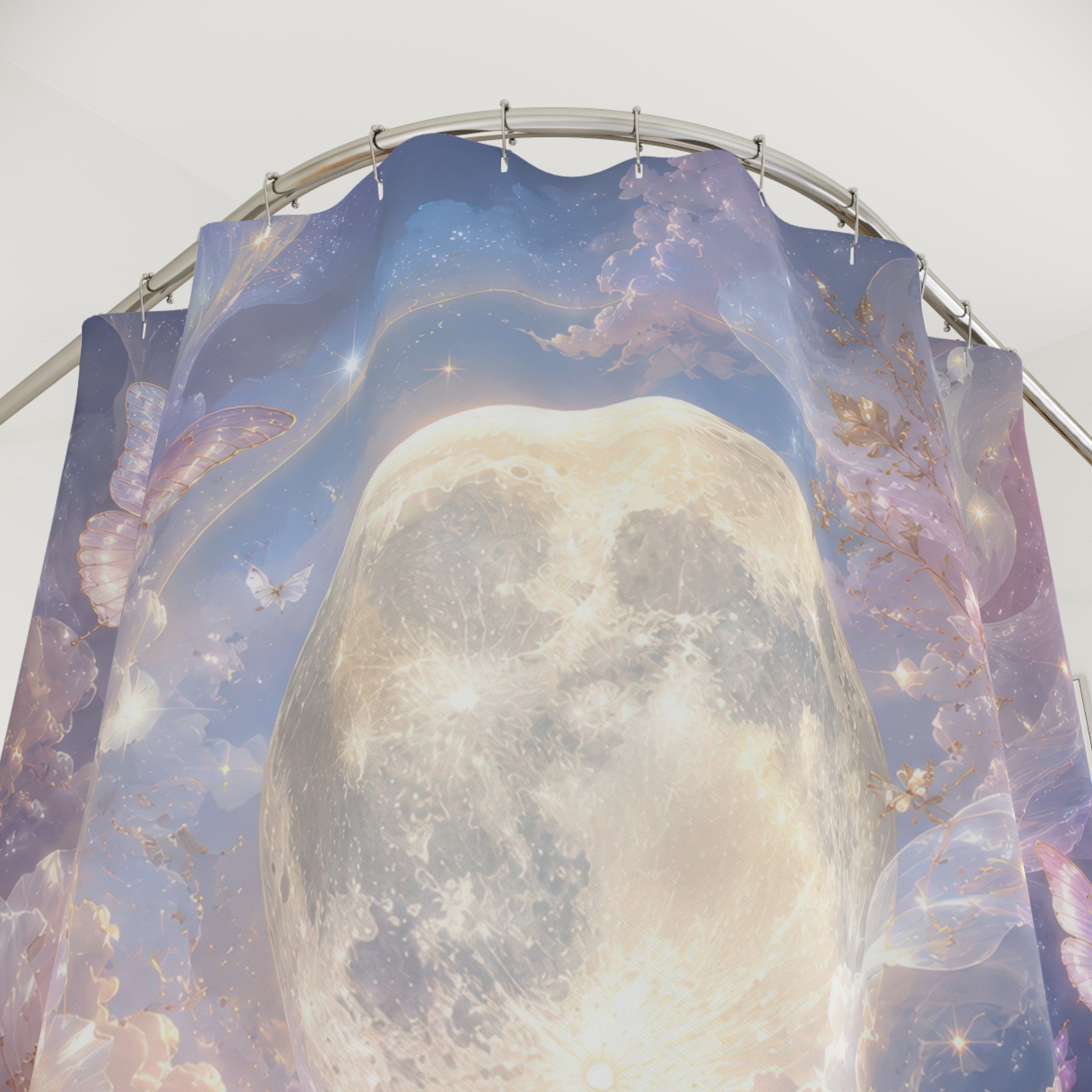 Ethereal Shower Curtain: Celestial Moon