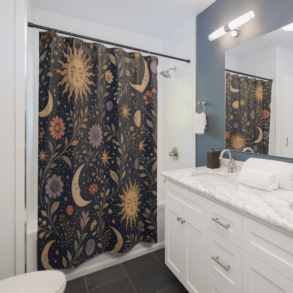 Celestial Boho Shower Curtain