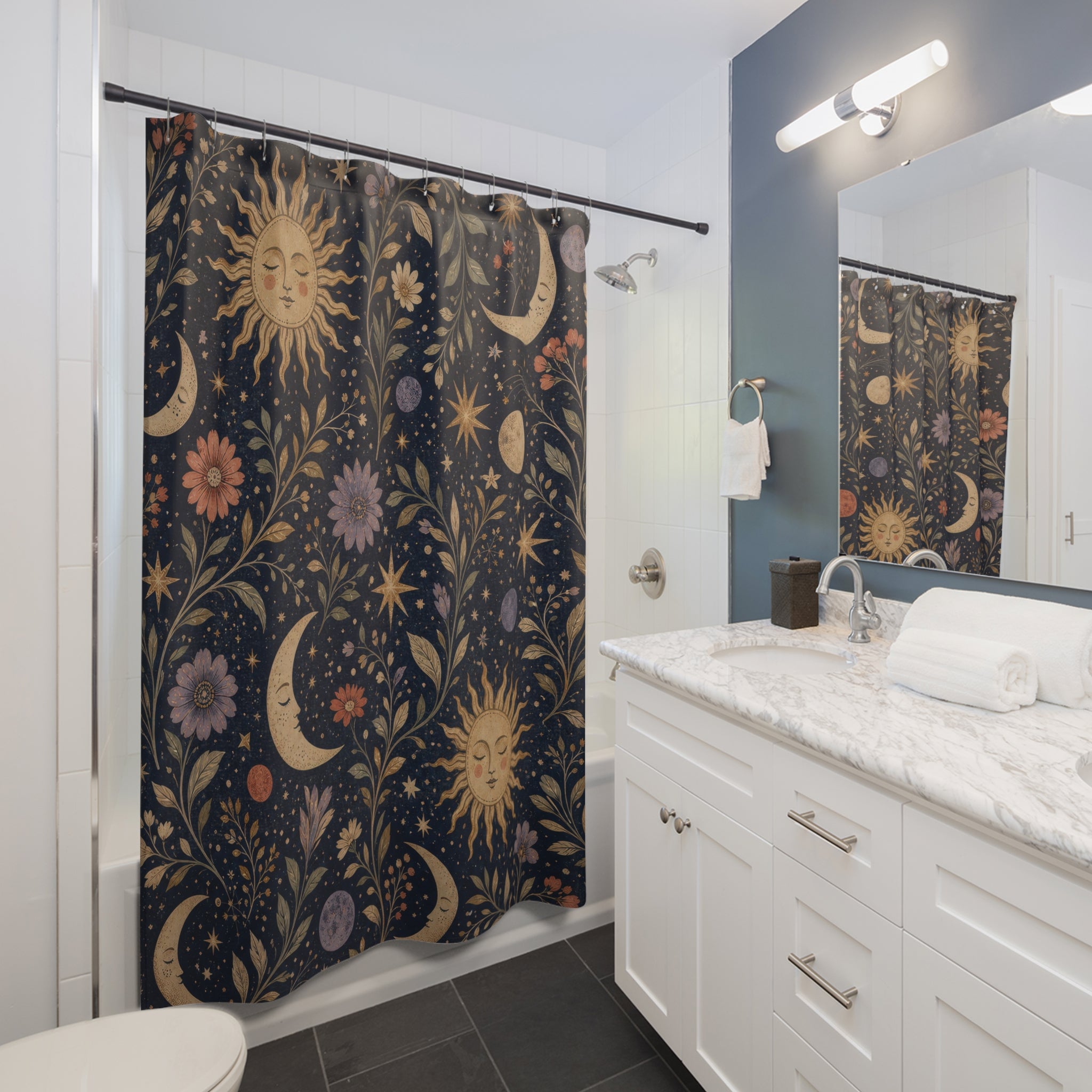 Celestial Boho Shower Curtain