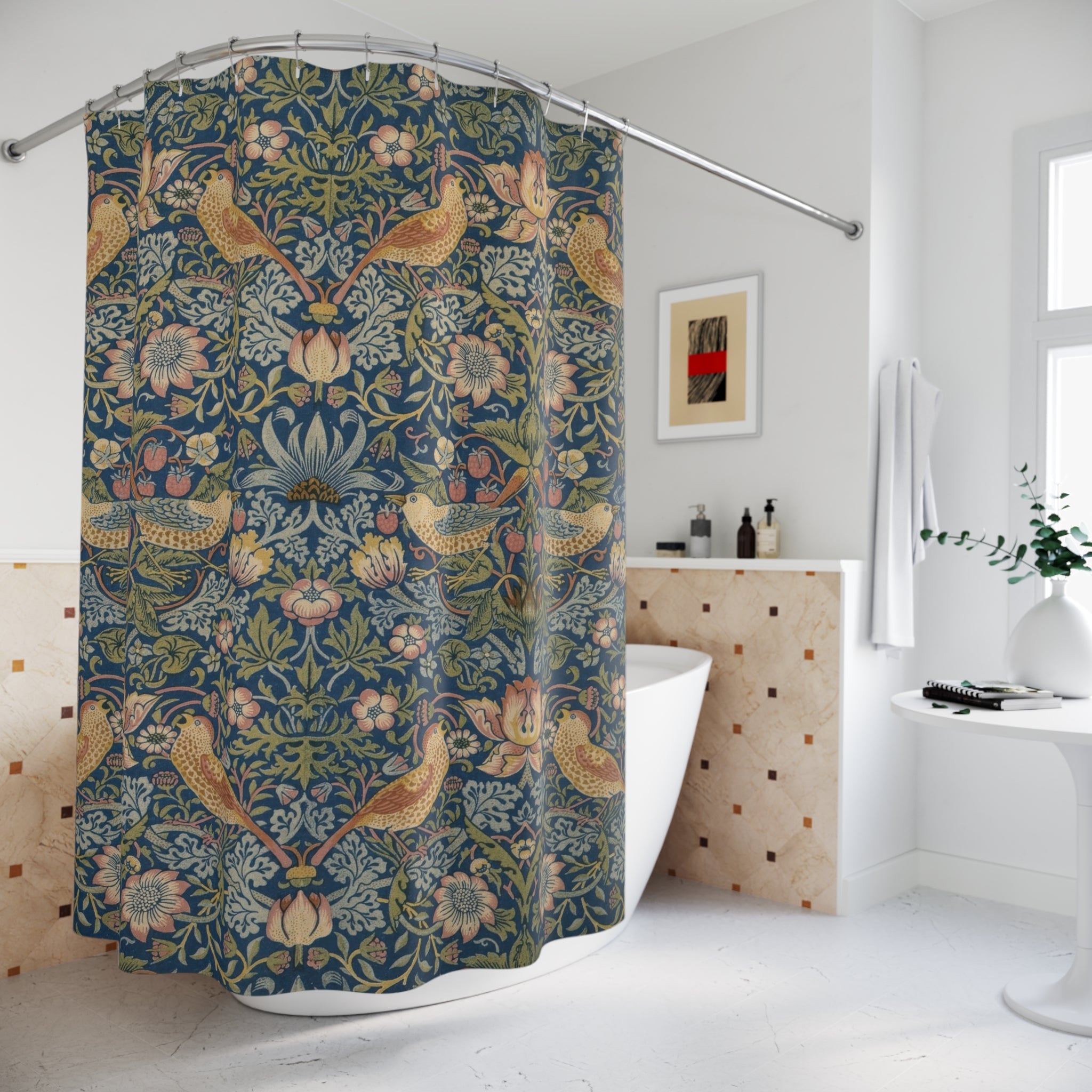 William Morris Strawberry Thief Shower Curtain