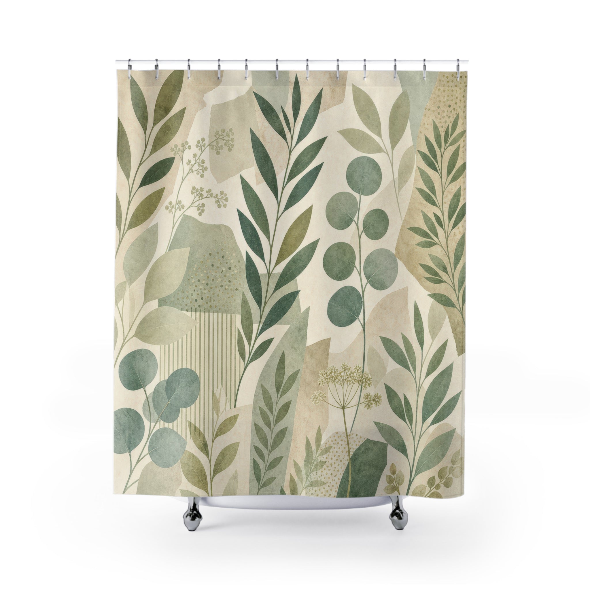 Layered Garden Collage Shower Curtain