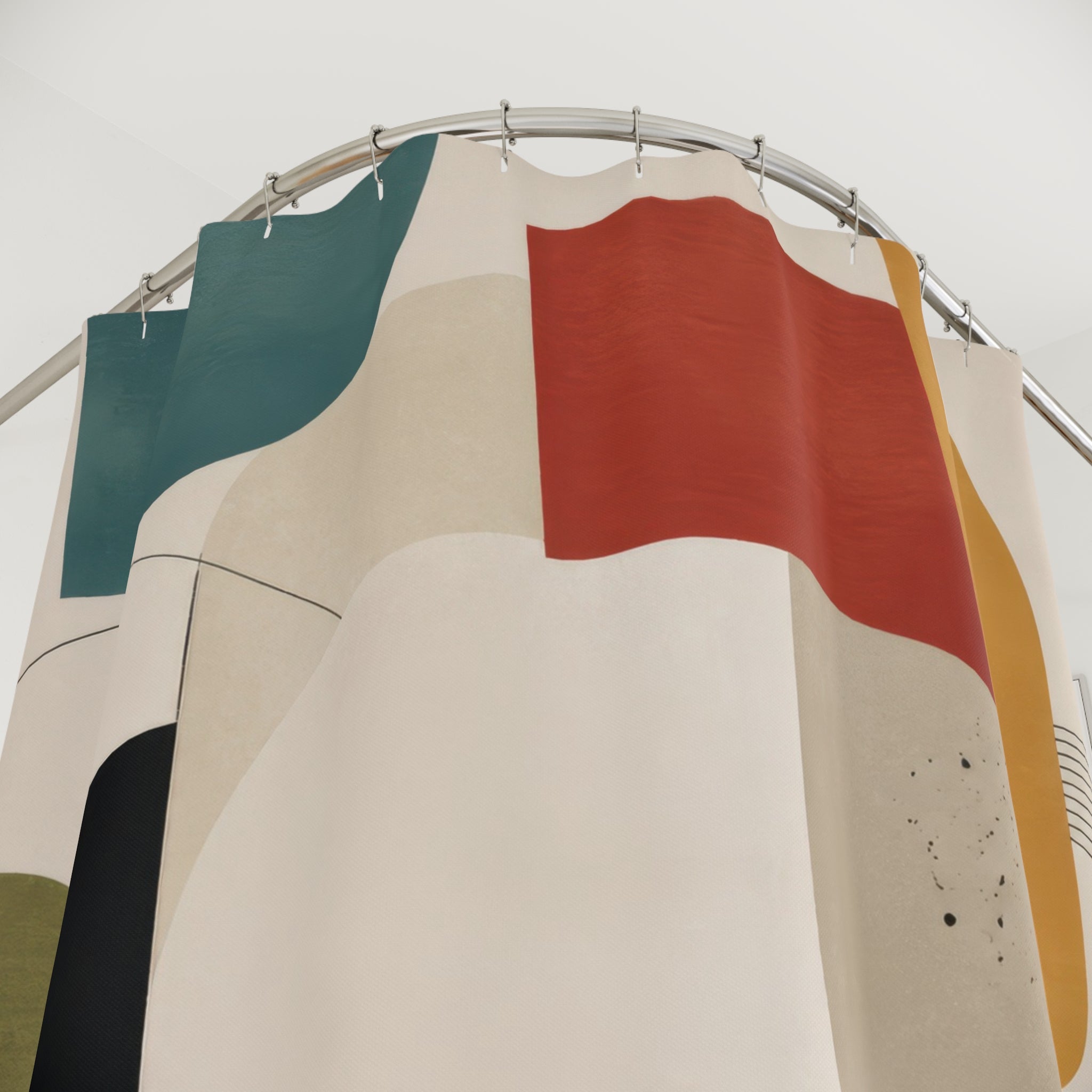 Geometric Abstract Shower Curtain