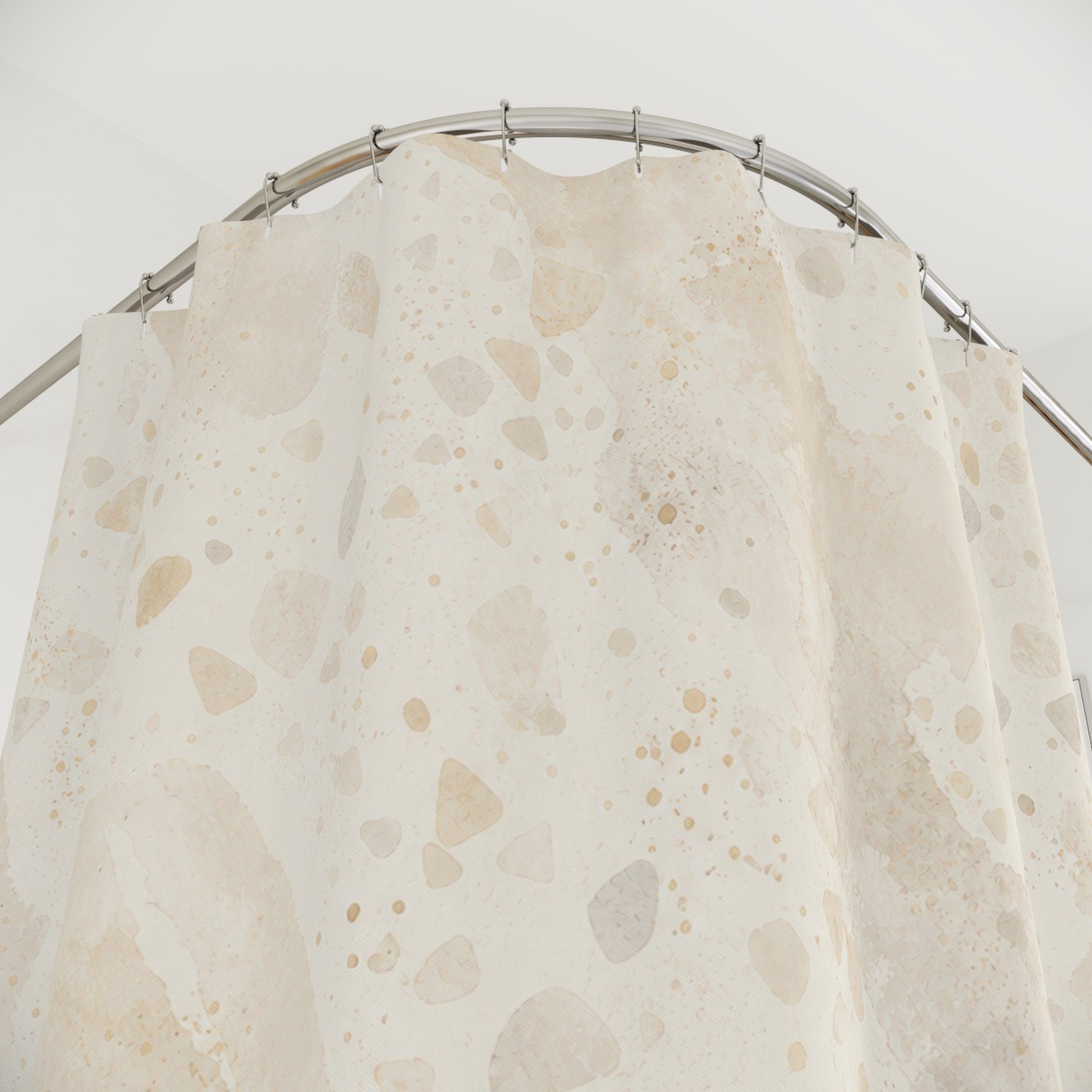Cream Textured Speckle Shower Curtain