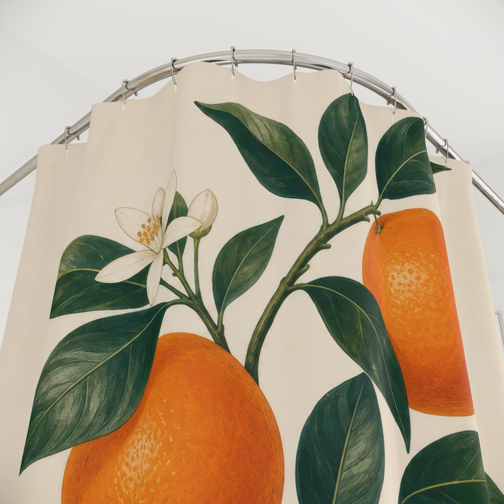 Citrus Fruit Orange Shower Curtain: Citrus Fruit Shower Curtai