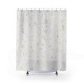 White Terrazzo Stone Shower Curtain