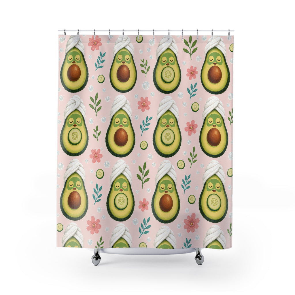 Avocado Shower Cap Shower Curtain