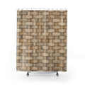 Neutral Basket Weave Shower Curtain