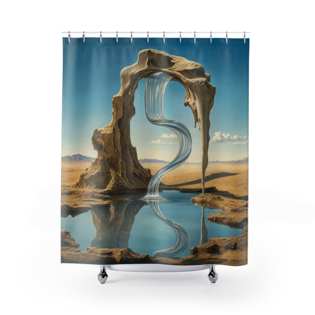 Desert Arch Waterfall Print Shower Curtain