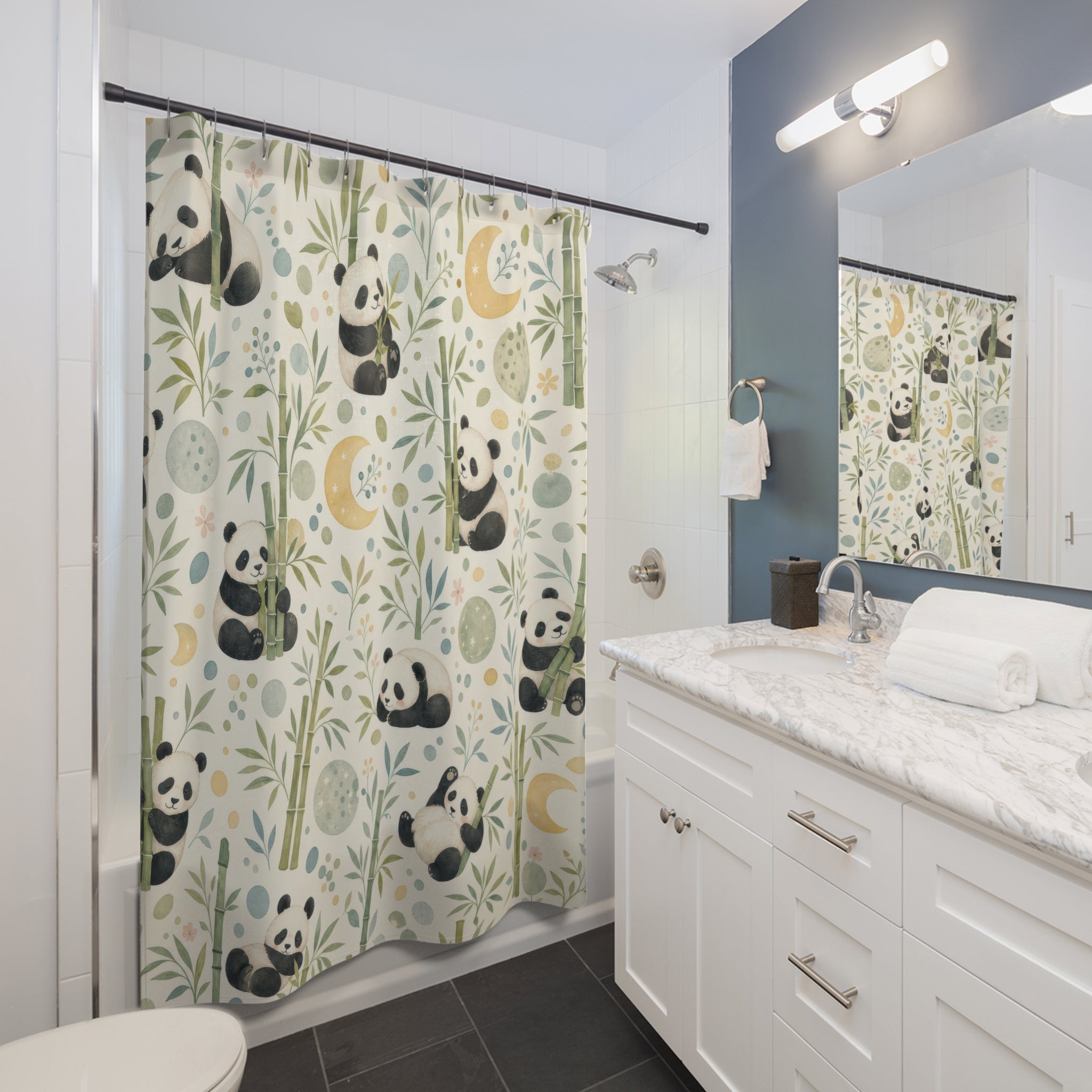 Kids Panda Shower Curtain
